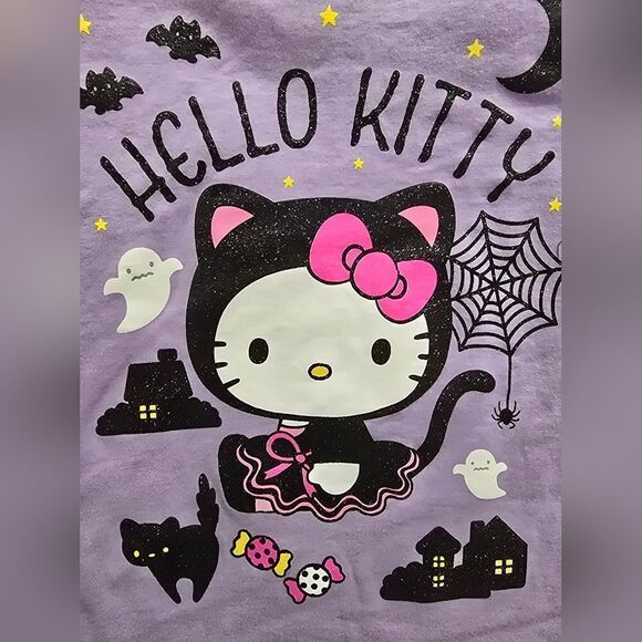 Kitty Hello Kitty Halloween Graphic Short Sleeve Tee, Womens Size XXS 00 - Picture 7 of 7